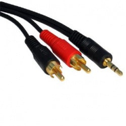 Audio 3.5mm Stereo - Twin RCA Cable - 3m
