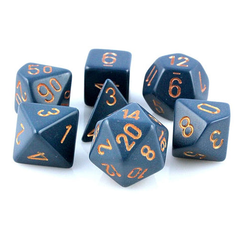 Chessex Opaque Dice Blue w/gold